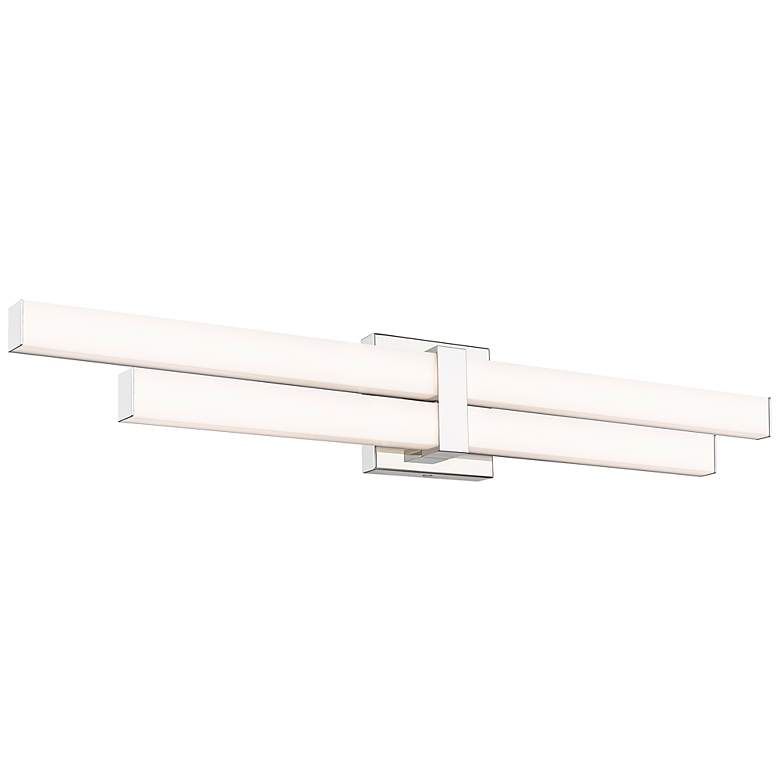 Image 5 Zane 32" Wide Chrome LED 2-Light Bath Light more views