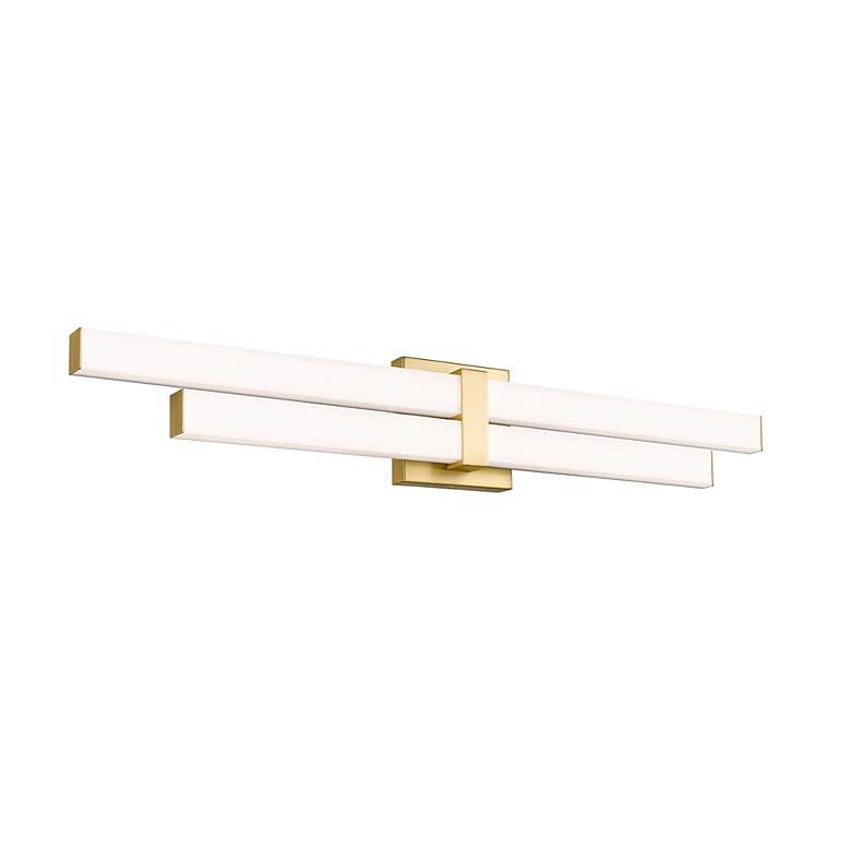 Image 5 Zane 32" Wide Modern Gold LED Vanity Bath Light more views