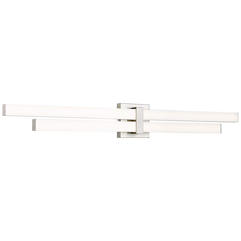 Image 3 Zane 40" Wide Brushed Nickel LED Bath Light