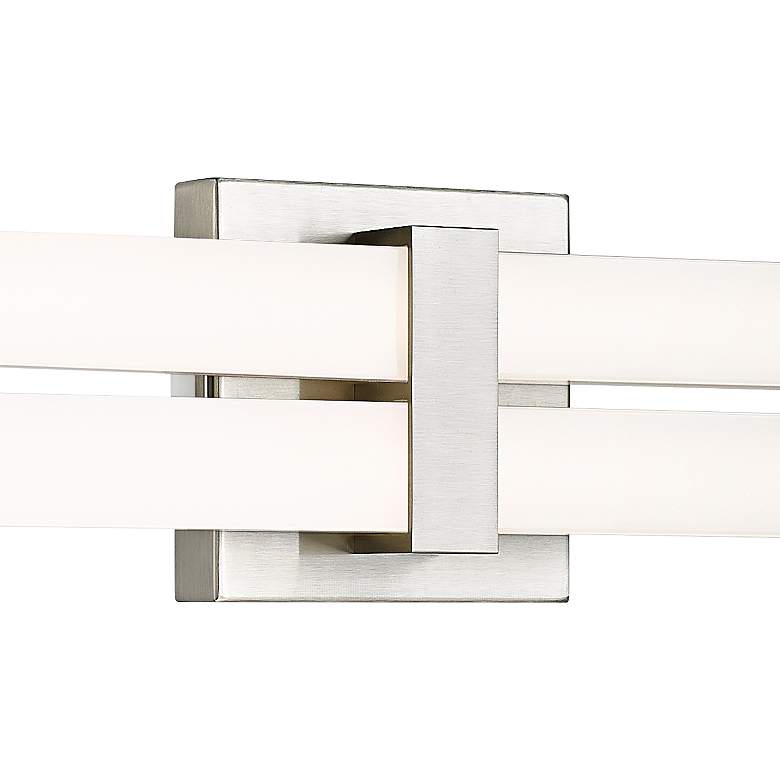 Image 4 Zane 40" Wide Brushed Nickel LED Bath Light more views
