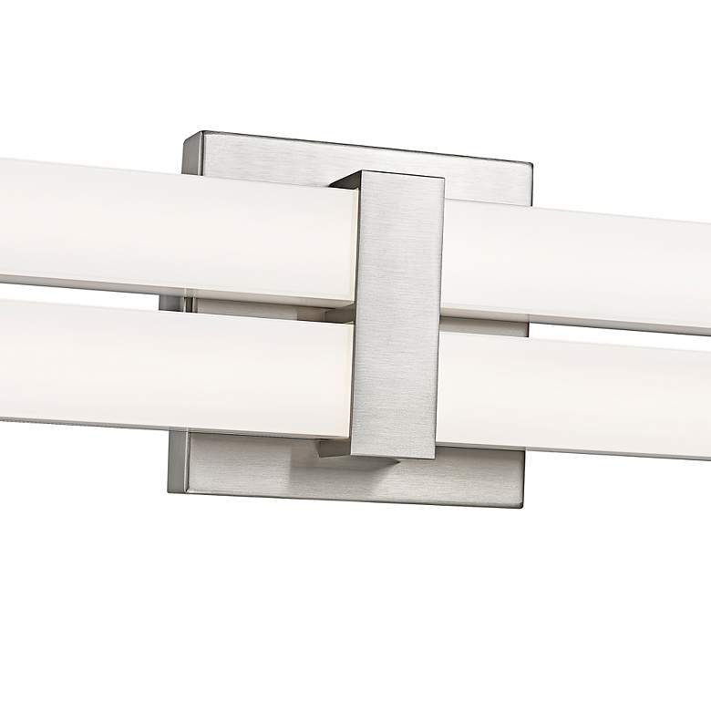 Image 5 Zane 40" Wide Brushed Nickel LED Bath Light more views