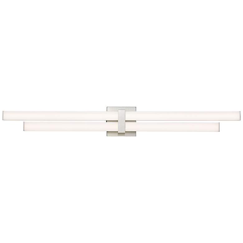 Image 6 Zane 40" Wide Brushed Nickel LED Bath Light more views