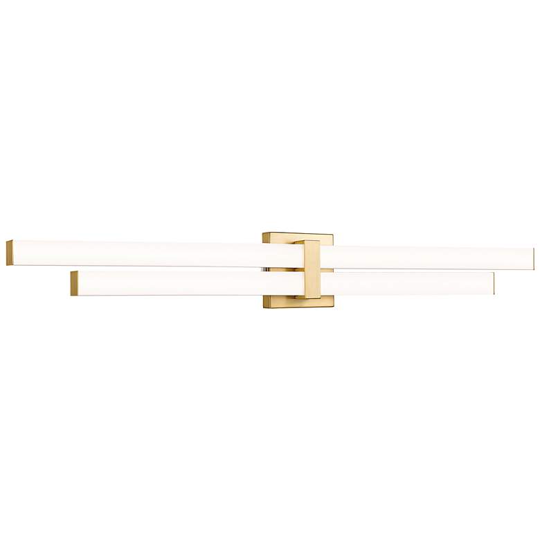 Image 2 Zane 40" Wide Modern Gold 2-Light ADA LED Bath Light