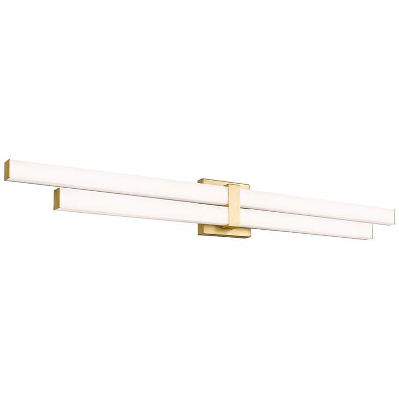 Image 5 Zane 40" Wide Modern Gold 2-Light ADA LED Bath Light more views