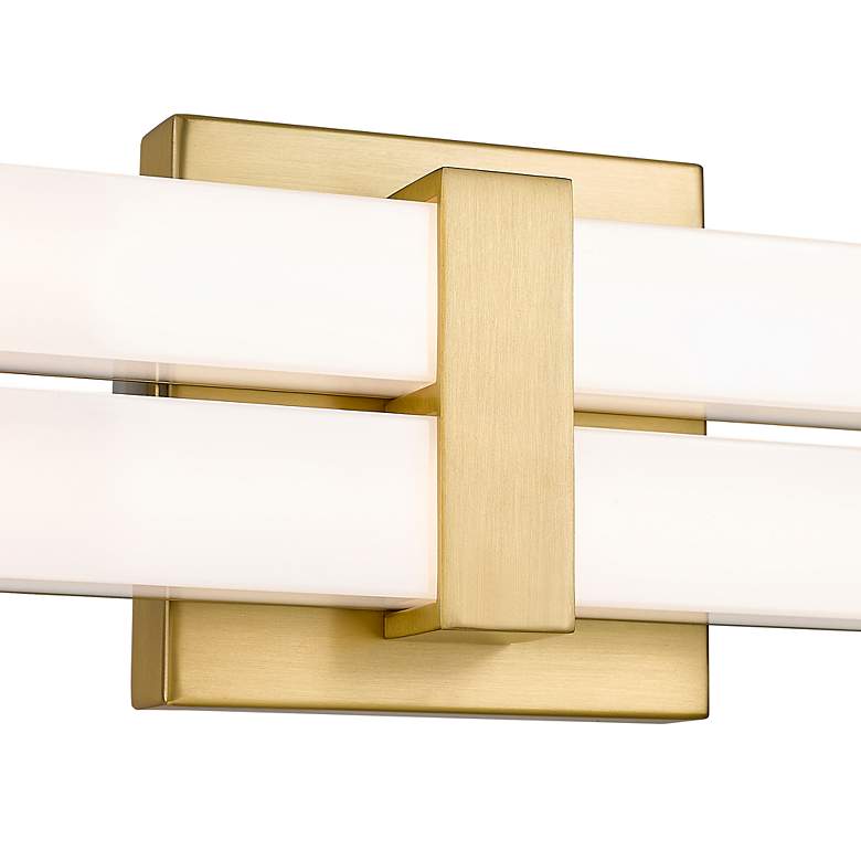 Image 7 Zane 40" Wide Modern Gold 2-Light ADA LED Bath Light more views