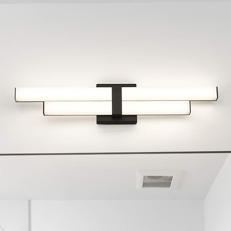 Image 1 Zane by Z-Lite Matte Black 2 Light Vanity