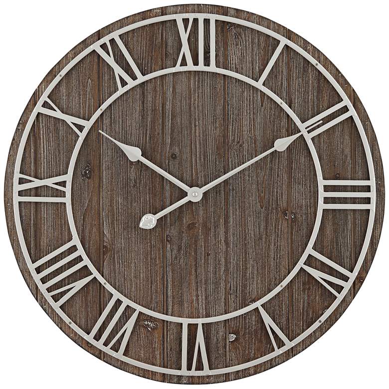 Image 2 Zania 23 3/4" Round Matte Dark Gray Wall Clock