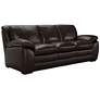Thumbnail2 of Zanna 91" Wide Dark Brown Leather and Wood Sofa