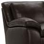 Thumbnail3 of Zanna 91" Wide Dark Brown Leather and Wood Sofa more views