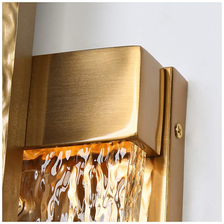 Image 3 Zantra 4.9" Wide Gold 1-Light LED Wall Sconce more views