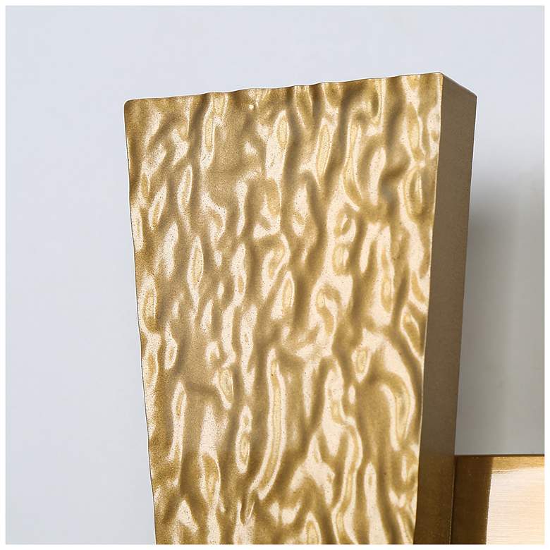 Image 4 Zantra 4.9" Wide Gold 1-Light LED Wall Sconce more views