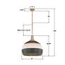 Zanzibar 21" Wide Black and White Rattan Pendant Light
