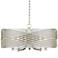 Zara 25 3/4" Wide White Gold 5-Light Drum Chandelier