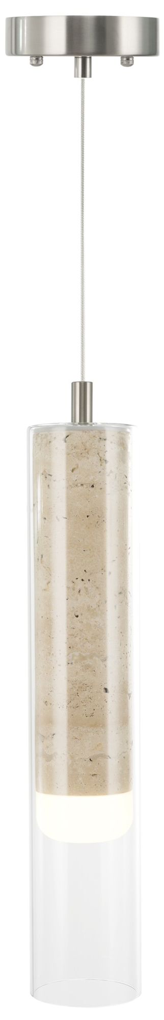 Image 2 Zara 3" Wide Brushed Nickel Pendant more views