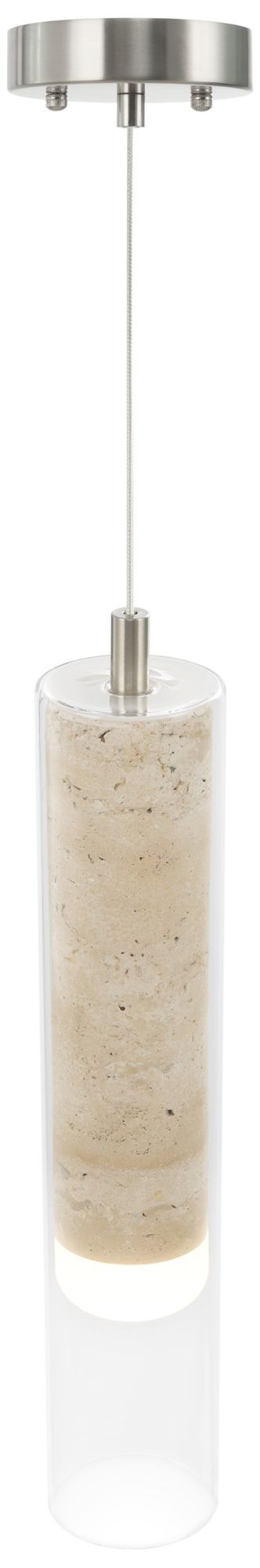 Image 3 Zara 3" Wide Brushed Nickel Pendant more views
