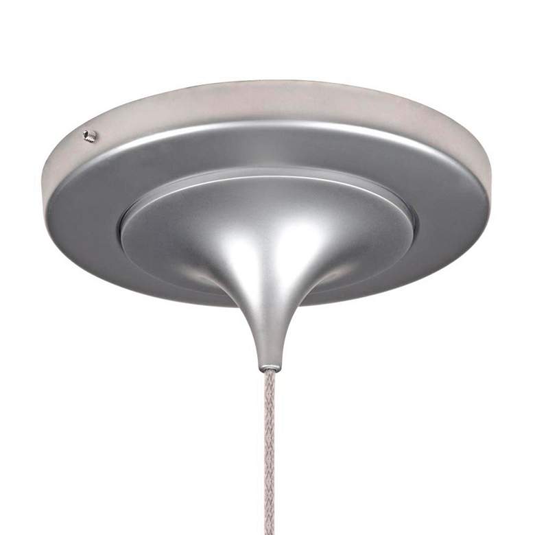 Image 3 Zara 4 1/2"W Matte Chrome Cinnamon Glass LED Mini Pendant more views