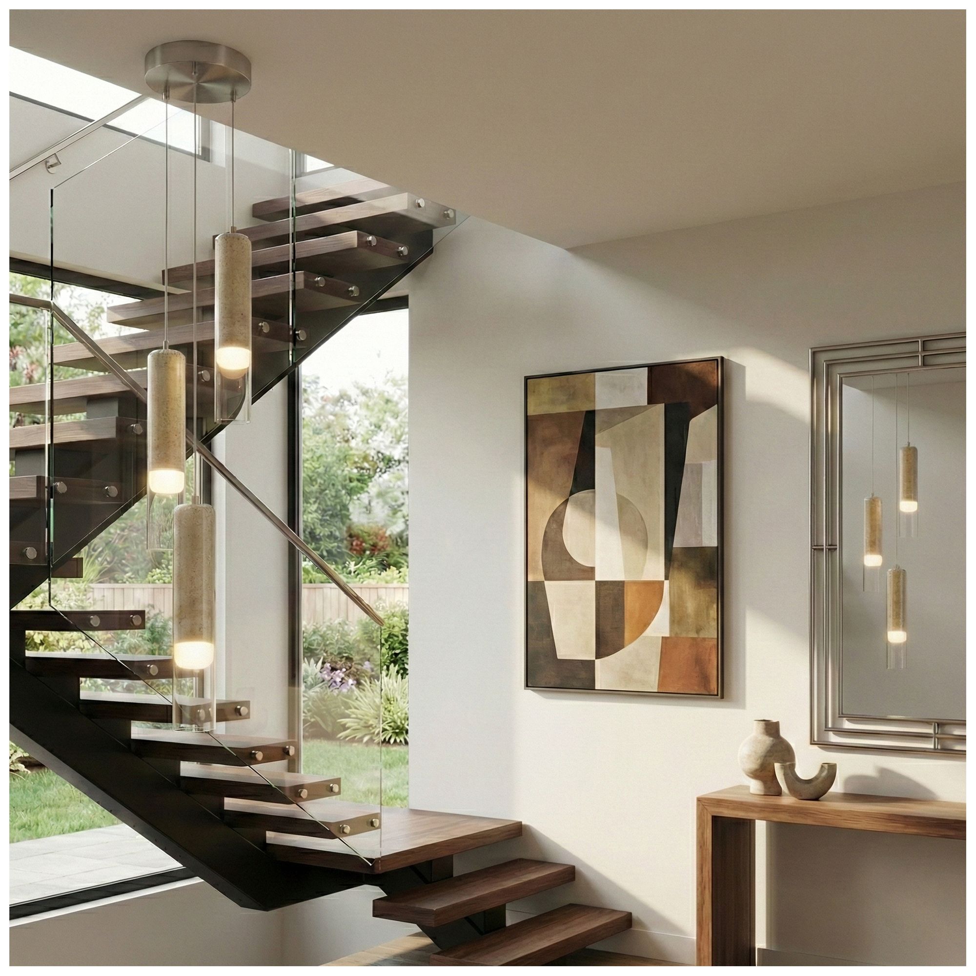 Image 2 Zara 9" Wide 3-Light Brushed Nickel LED Chandelier more views