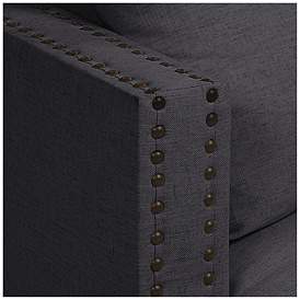 Image4 of Zara 91" Wide Heritage Charcoal Fabric Three-Seat Sofa more views