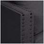 Zara 91" Wide Heritage Charcoal Fabric Three-Seat Sofa in scene