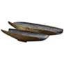 Zara Brass and Bronze Boat-Shaped Nesting Bowls Set of 2