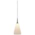 Zara LED Pendant - Chrome Finish - White Glass Shade