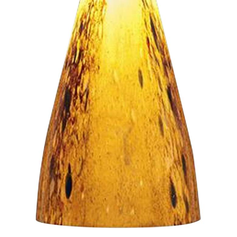 Image 2 Zara LED Pendant - Matte Chrome Finish - Cinnamon Glass Shade more views