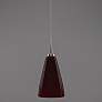3_Zara LED Pendant - Matte Chrome Finish - Red Glass Shade more views