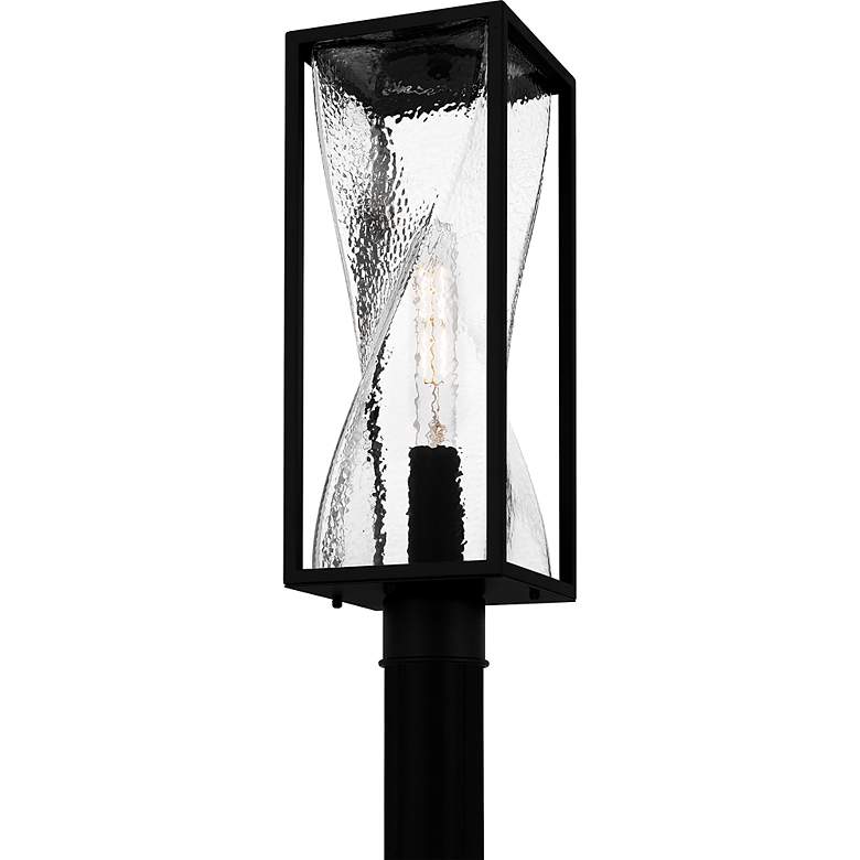 Image 4 Zarah 1-Light Matte Black Outdoor Post Lantern more views