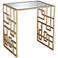 Zarah Gold GlassTop Accent Table