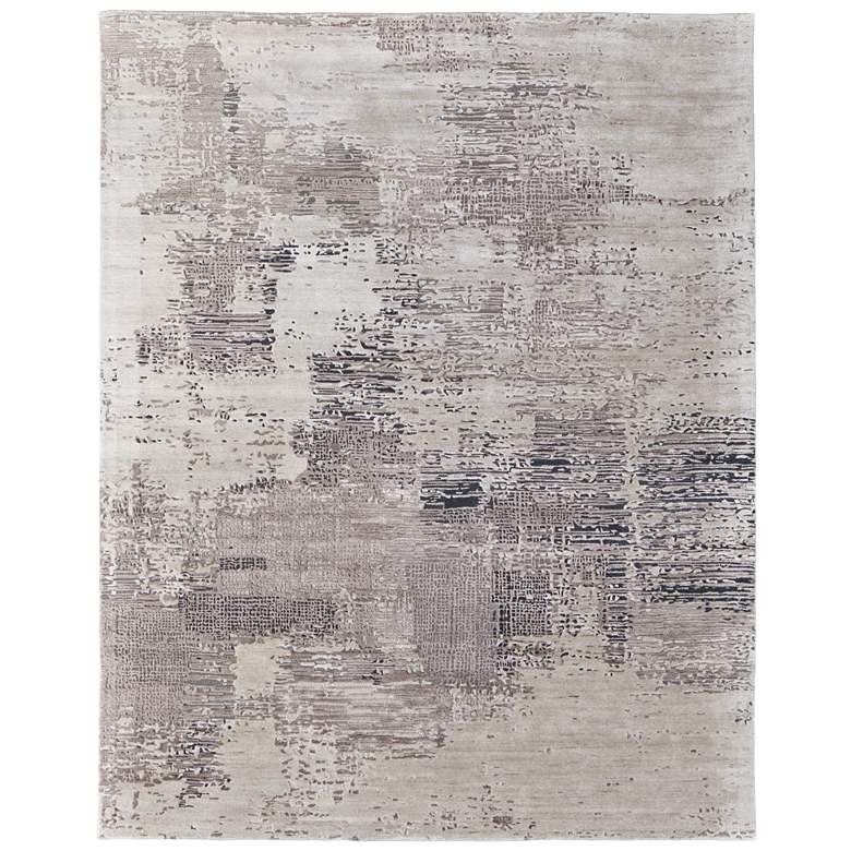 Image 1 Zarah Modern Abstract Hand Tufted Brown Area Rug 8917F