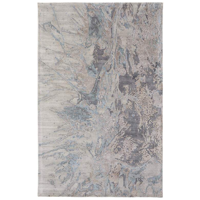 Image 1 Zarah Modern Watercolor Hand Tufted Gray Area Rug 8918F