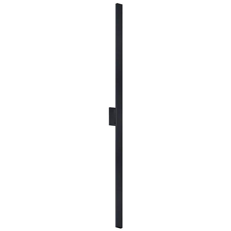 Image 1 Zarai 84" High ADA Matte Black LED Outdoor Wall Sconce