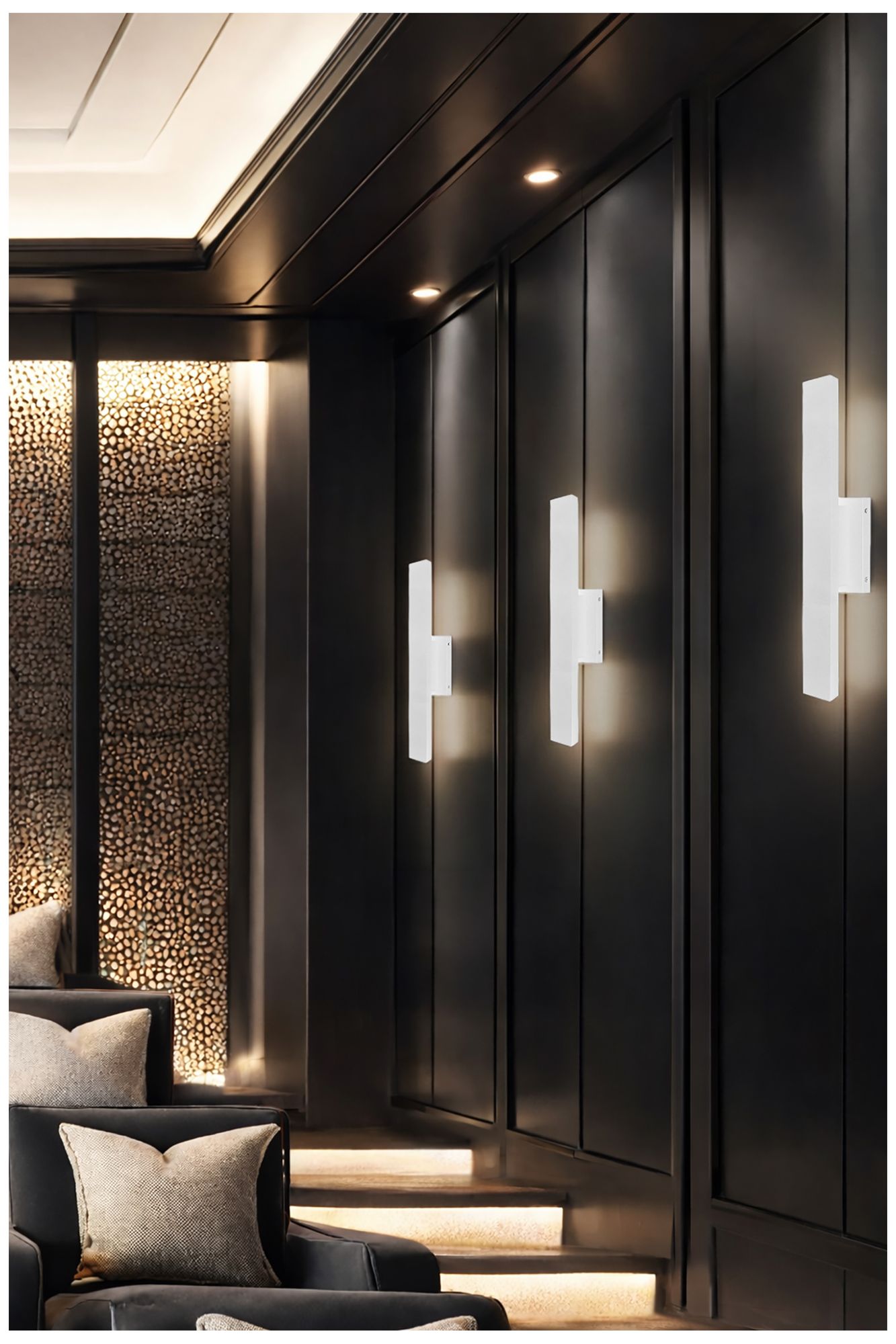 Image 5 Zarai Family 24" High Matte White LED Outdoor Wall Sconce more views