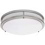 Zare Brushed Nickel 14" Wide Modern Flushmount LED Ceiling Light