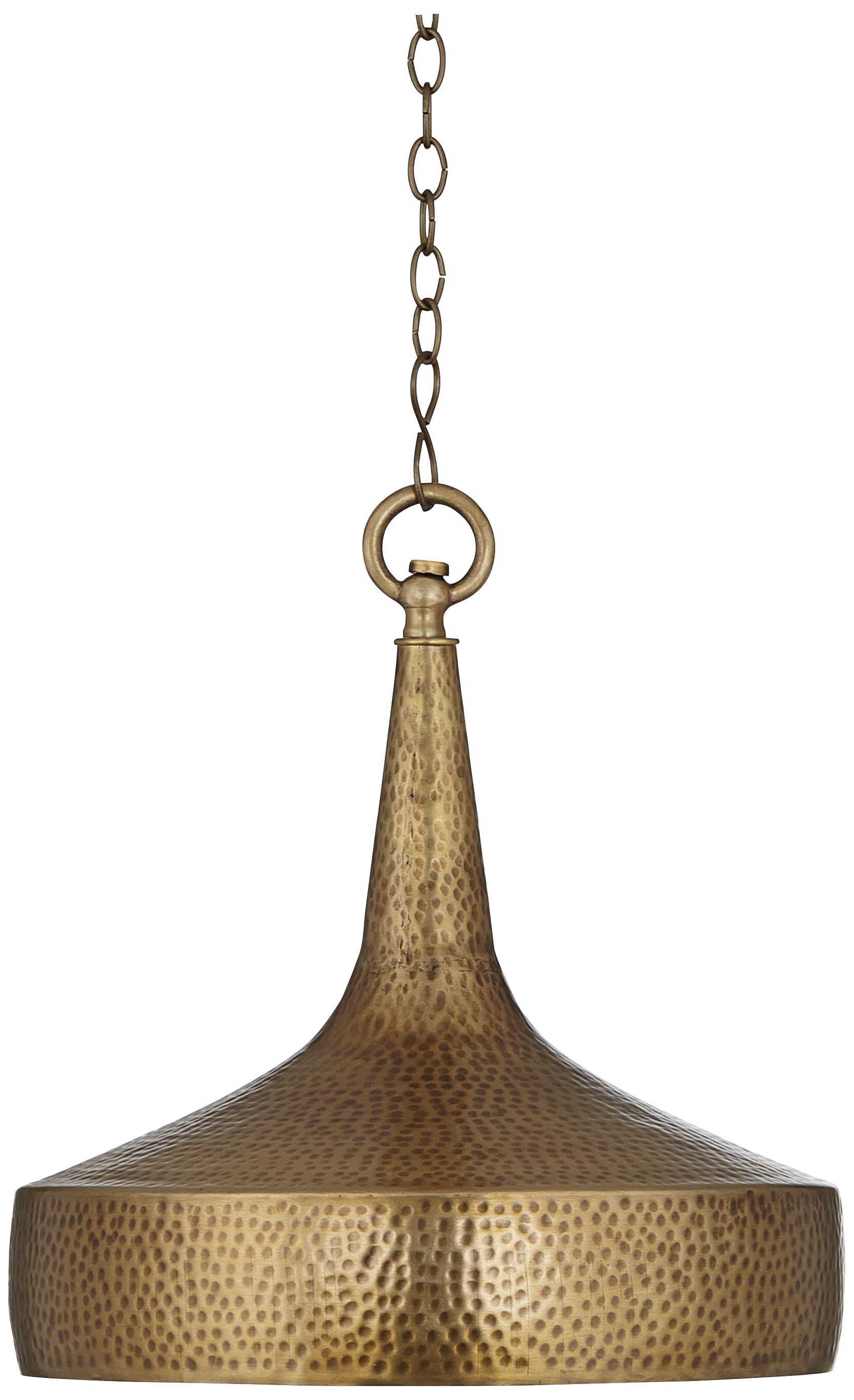 Zaria 13" Wide Antique Brass Pendant Light