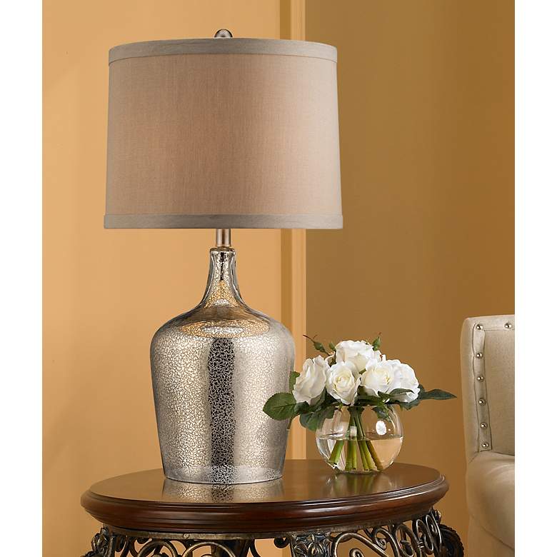 Image 1 Zasio Mercury Glass Jug Table Lamp