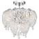 Zavala 14 1/4" Wide Chrome and Glass Ceiling Light