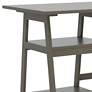 Zavies 47 1/4" Wide Gray Wood Writing Desk with Chair
