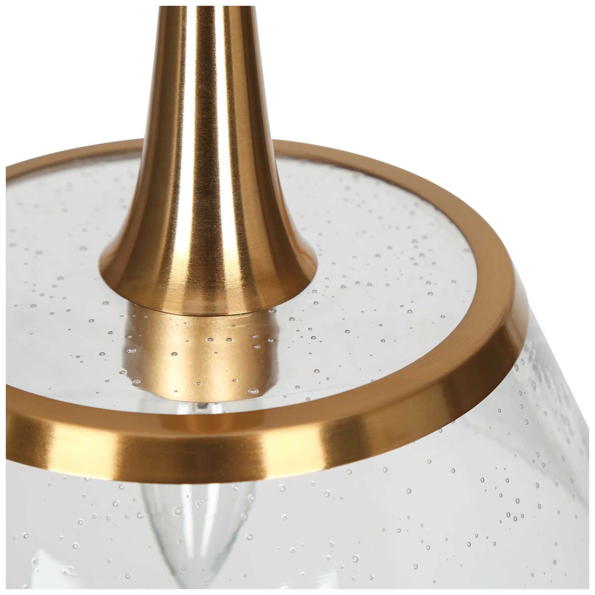 Thumbnail2 of Zavo 1-Light Gold Glass Pendant Light more views