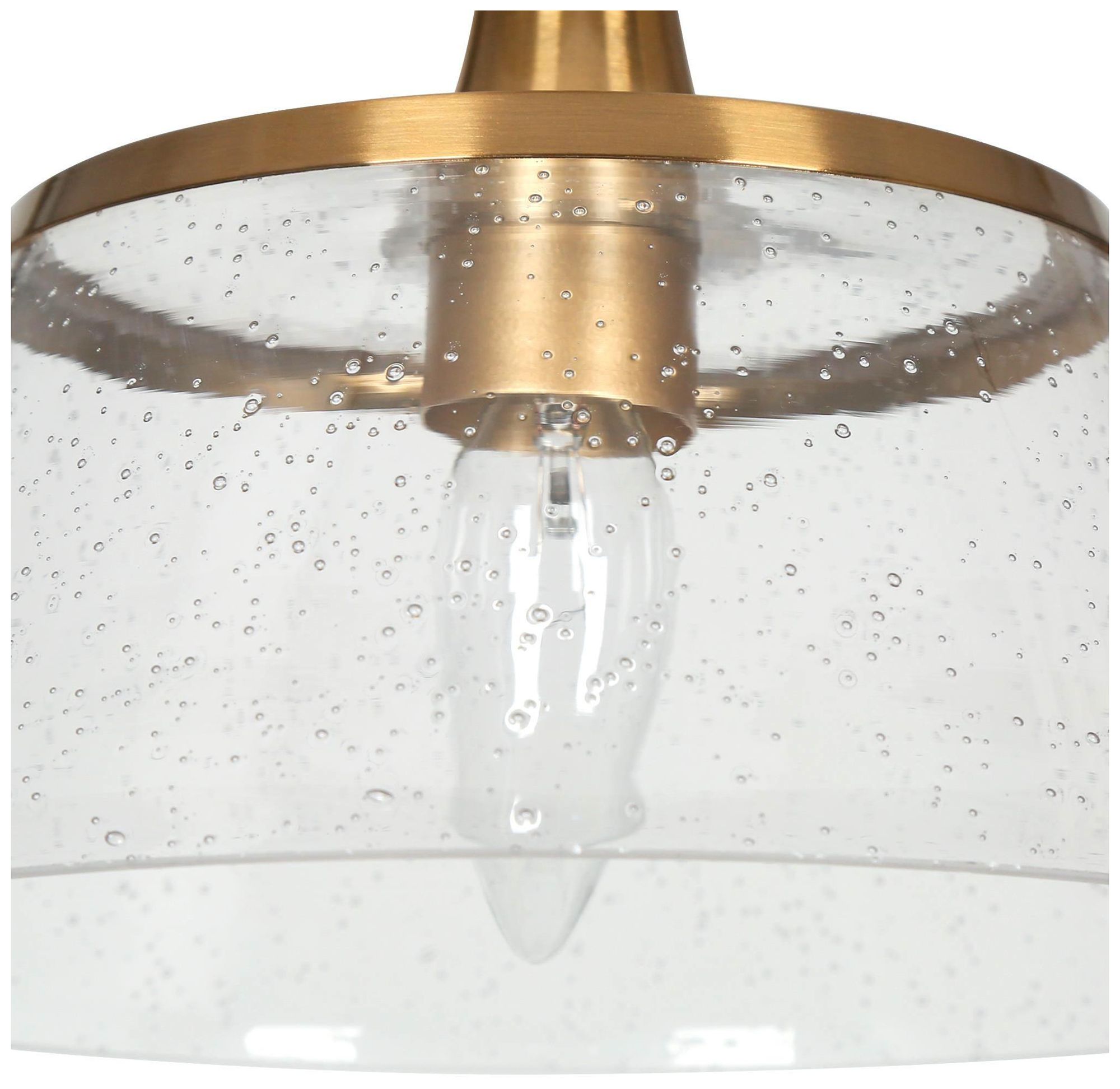 Thumbnail3 of Zavo 1-Light Gold Glass Pendant Light more views