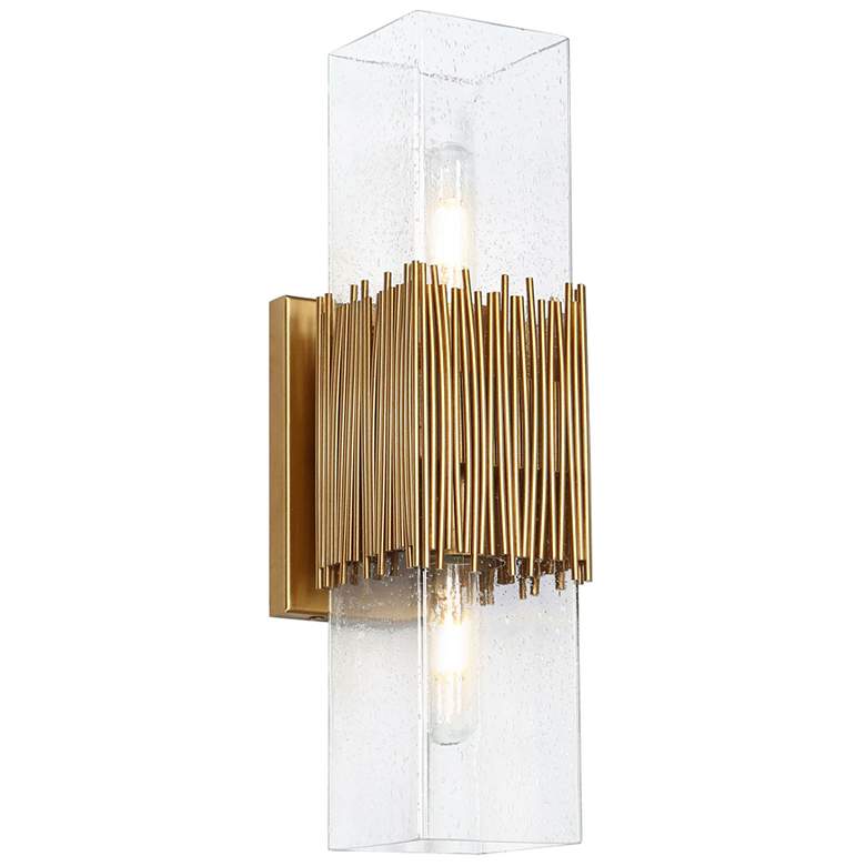 Image 1 Zavo 2-Light 4.7" Wide Gold Bath Wall Light