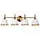 Zavo 4-Light 29.1" Wide White and Gold Bath Light