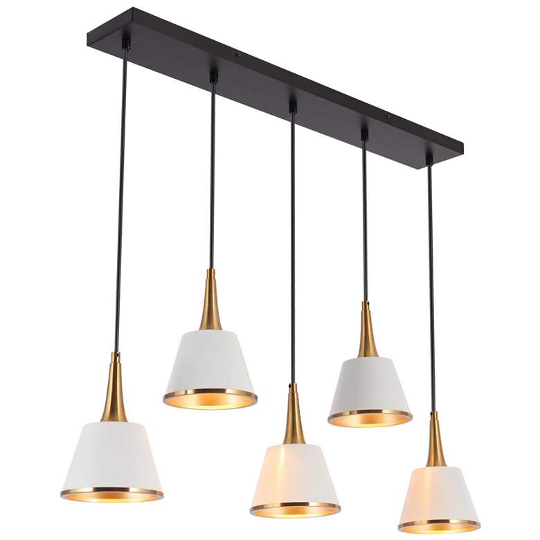 Image 1 Zavo 5-Light 31.9" Wide Linear Island Chandelier Lights