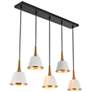 1_Zavo 5-Light 31.9" Wide Linear Island Chandelier Lights