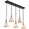 Zavo 5-Light 31.9" Wide Linear Island Chandelier Lights
