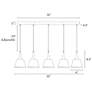 6_Zavo 5-Light 31.9" Wide Linear Island Chandelier Lights more views