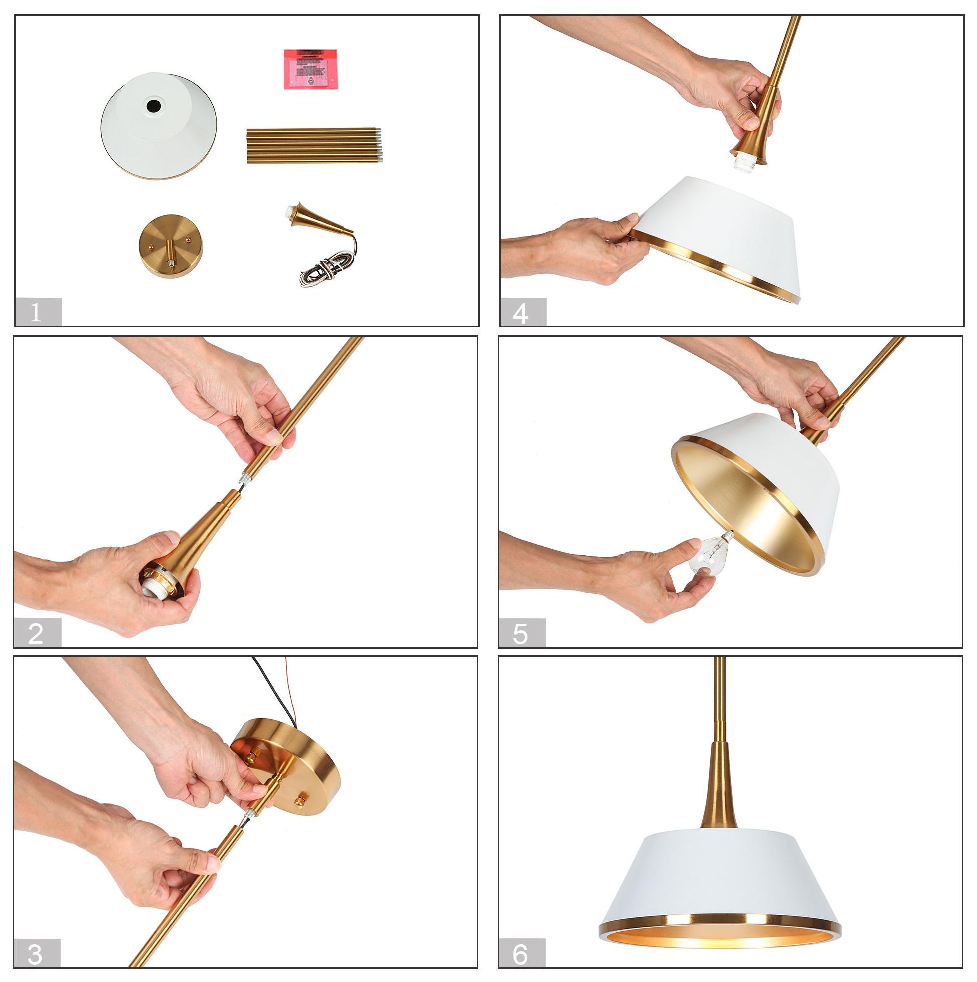 Zavo 9" Wide Gold 1-Light Cone Pendant