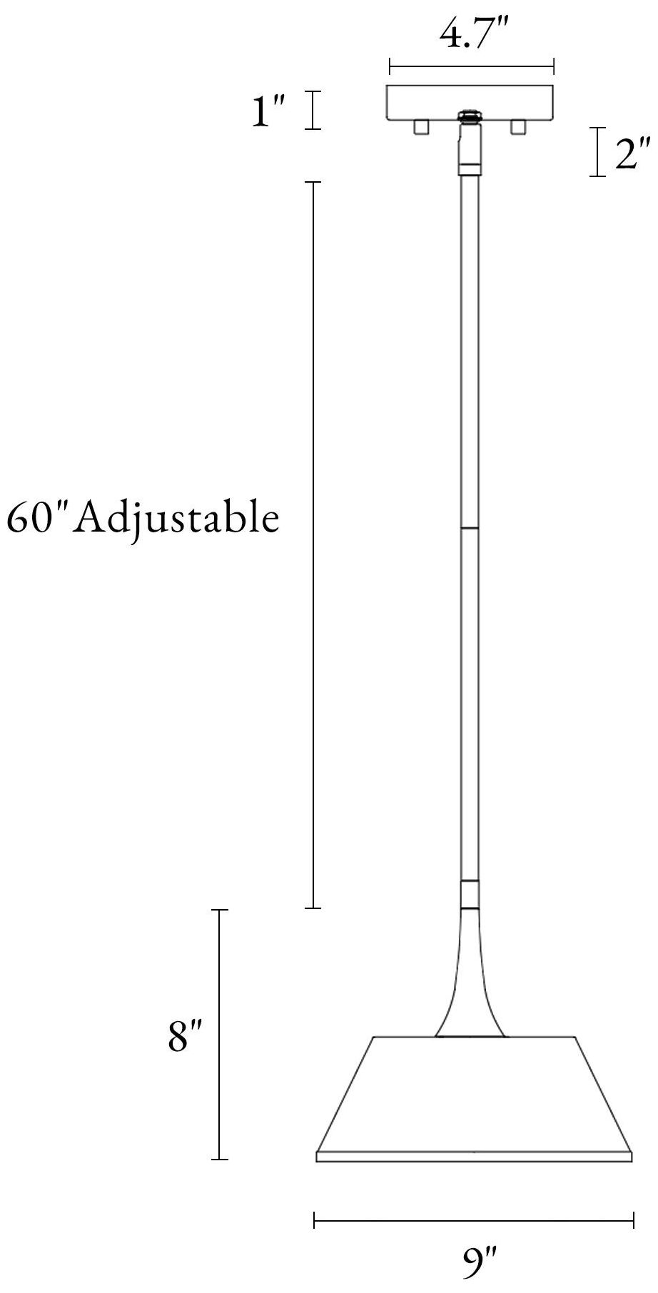 Zavo 9" Wide Gold 1-Light Cone Pendant