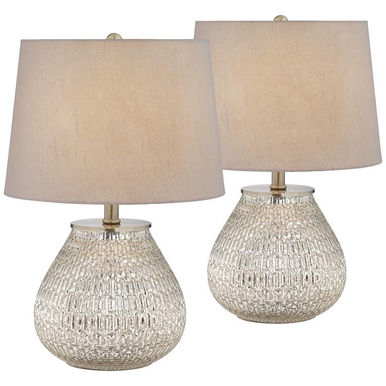 Zax 19 1/2 inch High Mercury Glass Accent Table Lamp Set of 2