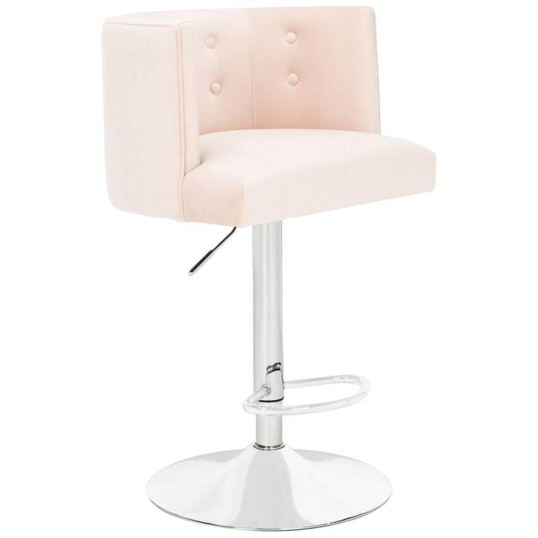 Zayna Light Pink Adjustable Barstool